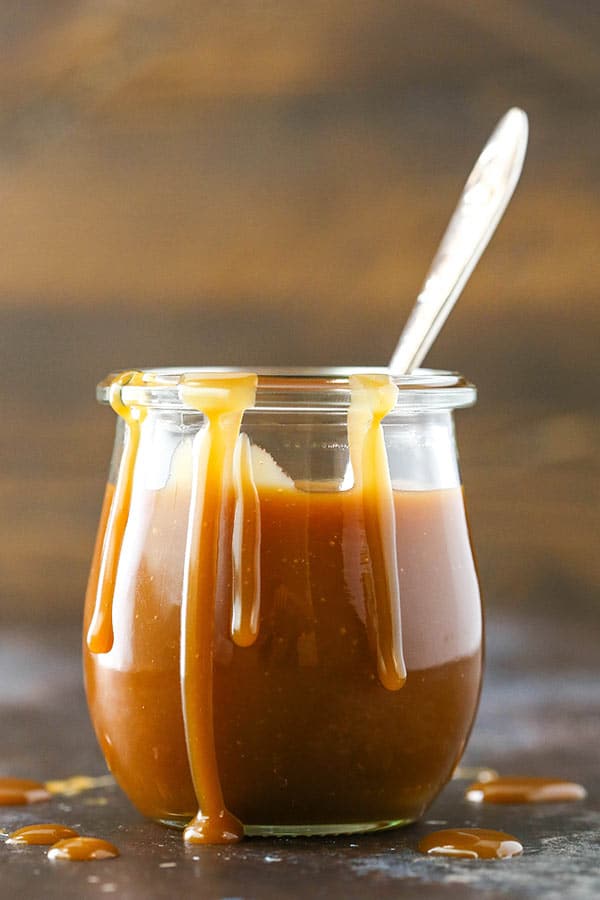 Homemade Caramel Sauce! Perfect for fall and holiday desserts!