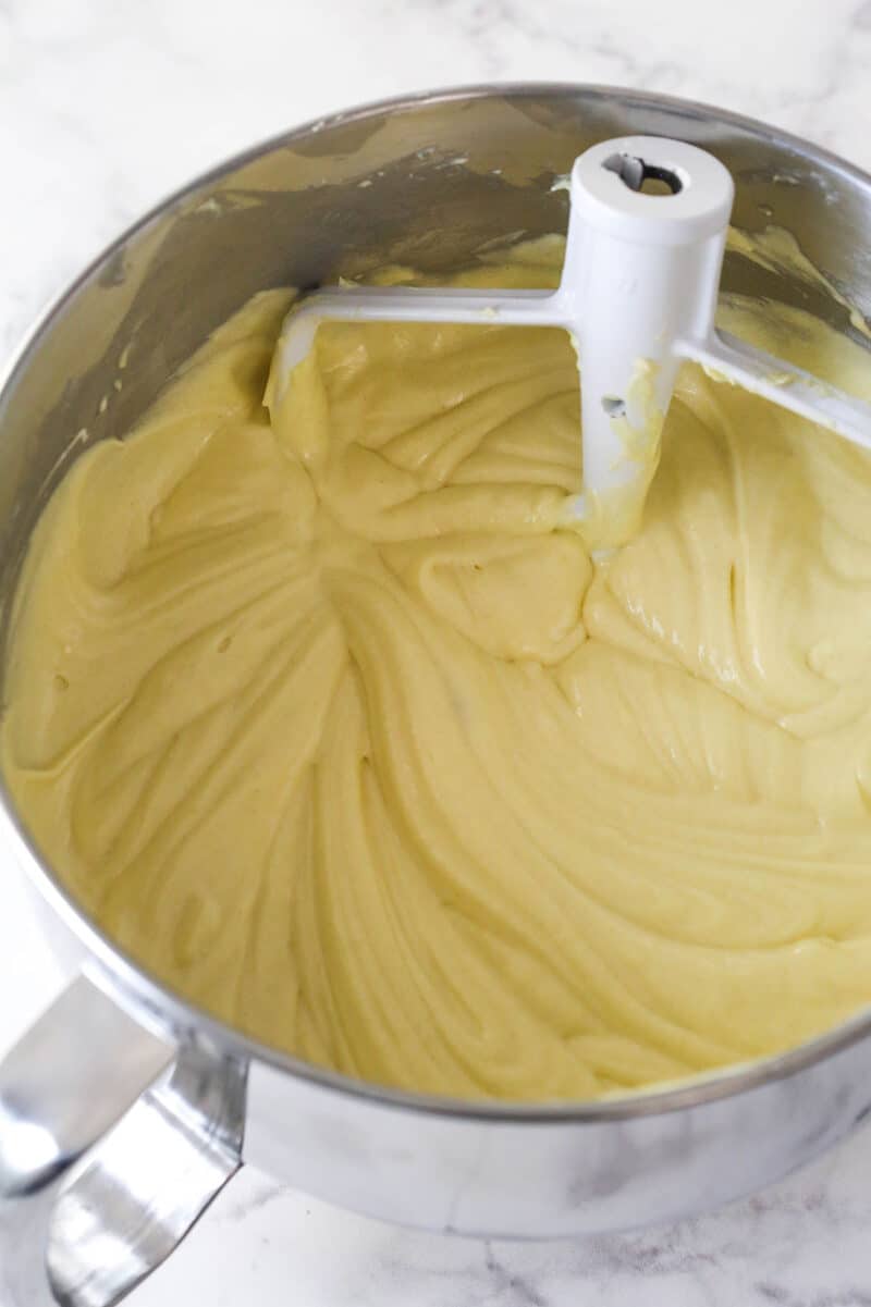 final cake batter after adding everything