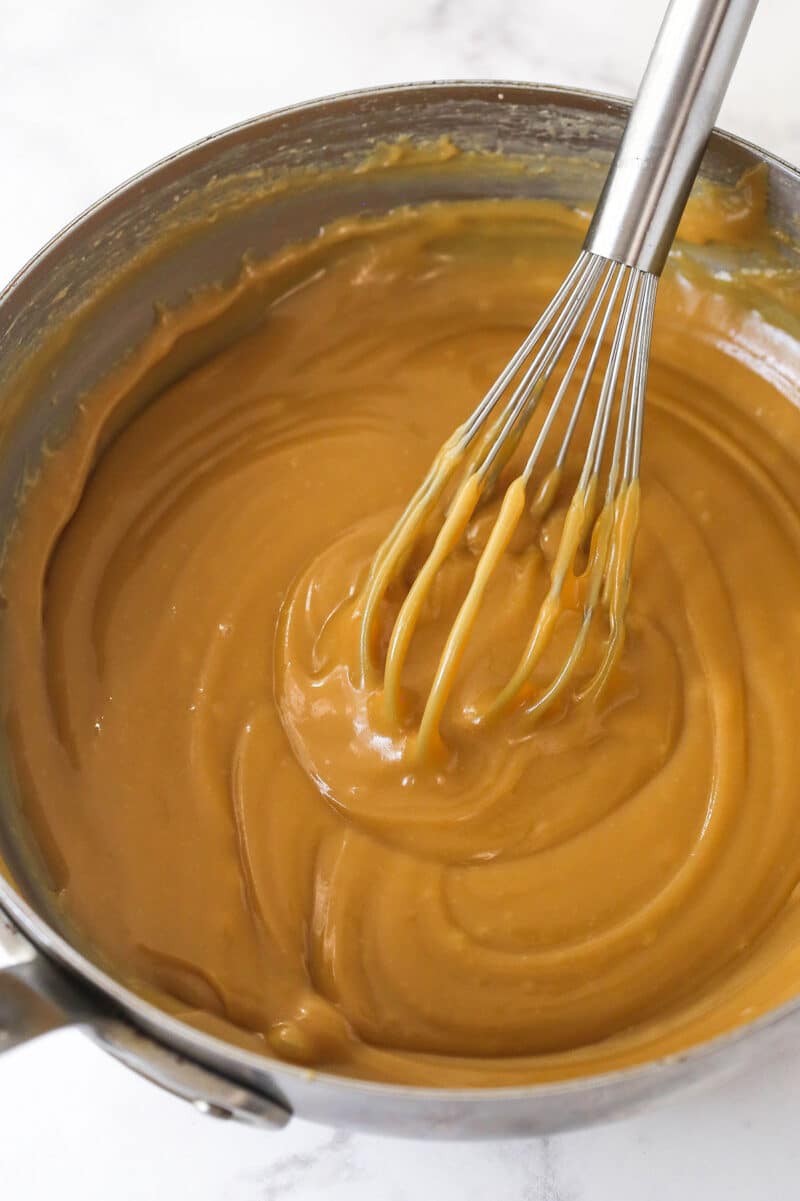 final caramel sauce in the pan