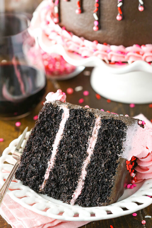 Red Wine Chocolate Cake Recipe with Raspberry Buttercream