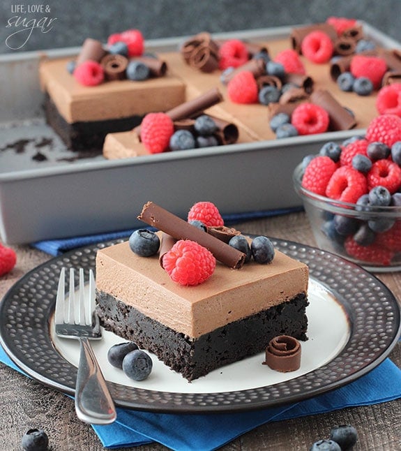 Chocolate Mousse Brownie Cake