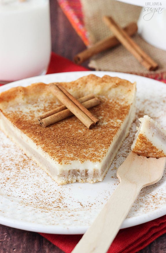 Milk Tart - a traditional South African dessert! Also called Melktert! With flavors of vanilla and cinnamon - so good!