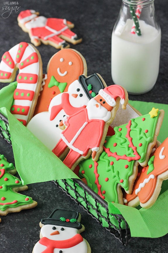 Cutout Sugar Cookies with Royal Icing - the best! They're soft, delicious and don't need to be refrigerated before baking!
