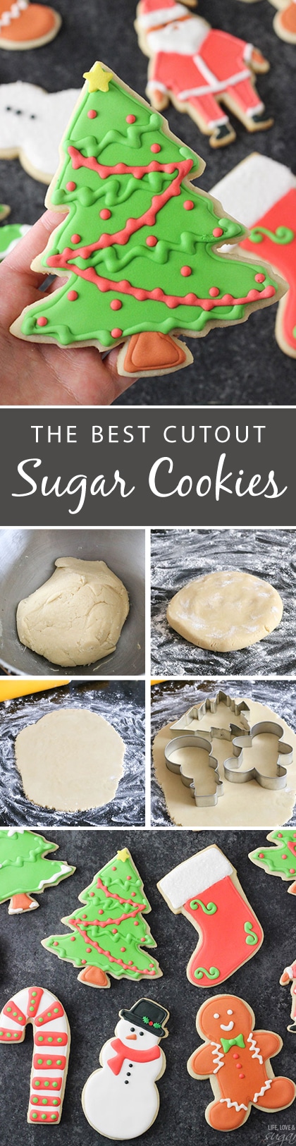 Cutout Sugar Cookies Collage