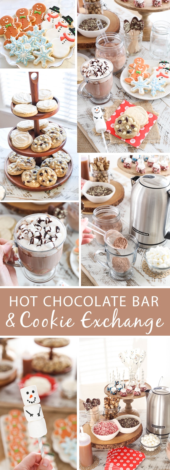 Hot Chocolate Bar and Cookie Exchange Party! A great party idea for the holidays!