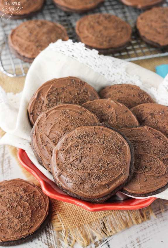 Grandfather's Favorite Chocolate Cookies stacked in a bowl