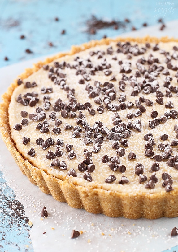 Cannoli Tart - easy to make with all the delicious flavor of a cannoli!