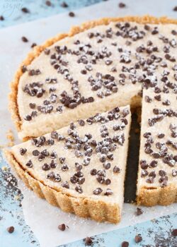 Cannoli Tart with slice cut out