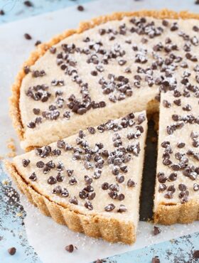 Cannoli Tart with slice cut out