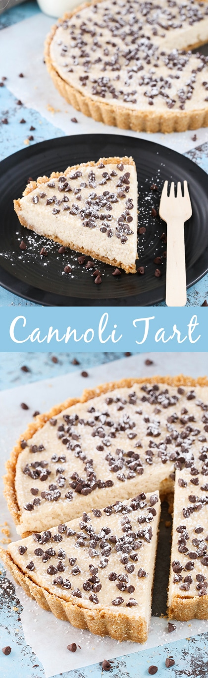 Cannoli Tart - no bake and easy to make with all the delicious flavor of a cannoli!