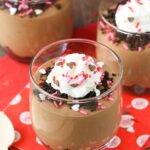 overhead image of Chocolate Mousse with Cookie Crumbles