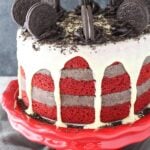 full image of Oreo Cookie Dough Red Velvet Blondie Layer Cake