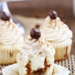 Tiramisu Cupcakes with bite missing