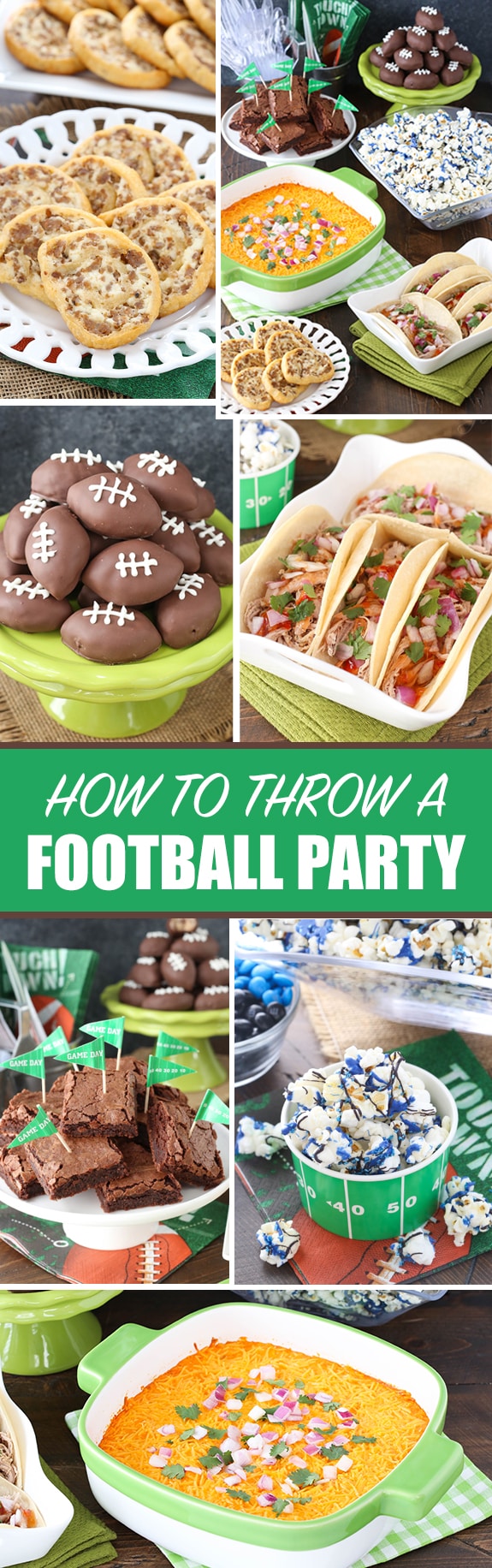 Collage of Super Bowl Party recipes