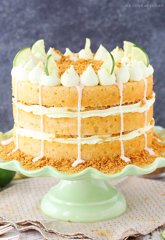 Decorated Key Lime Pie Cake