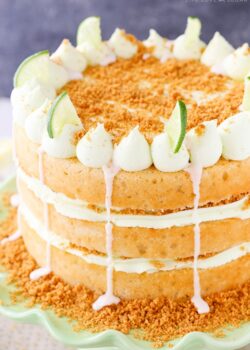 overhead image of Key Lime Pie Layer Cake