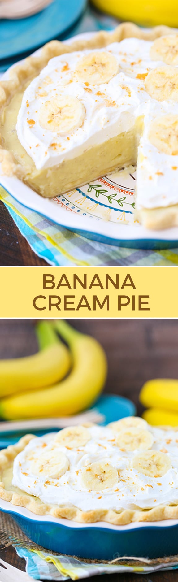 Banana Cream Pie - traditional banana cream pie recipe with a little twist!