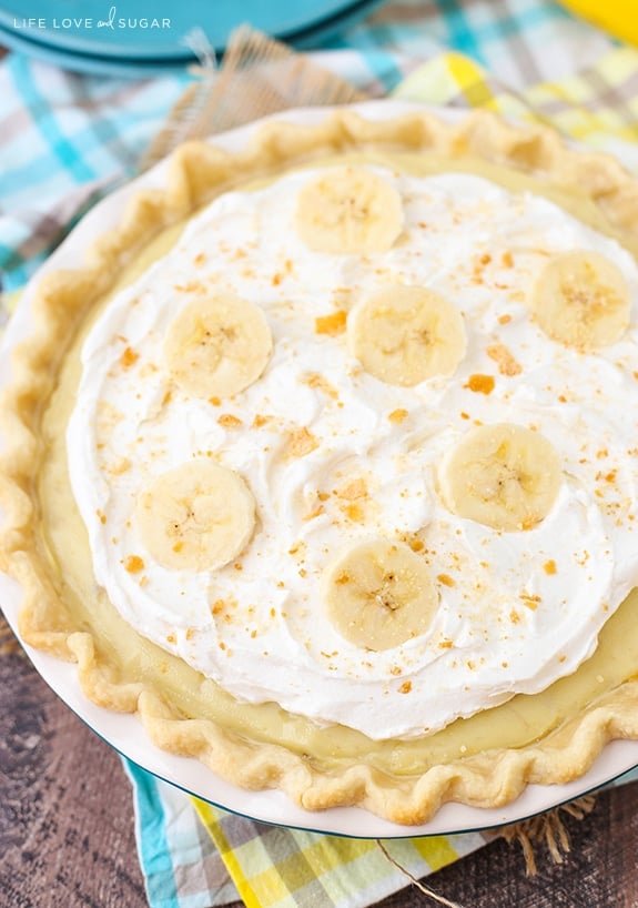 Banana Cream Pie - traditional banana cream pie recipe with a little twist!