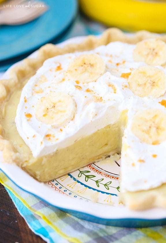 Banana Cream Pie - traditional banana cream pie recipe with a little twist!