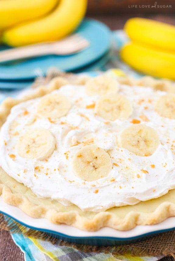 Banana Cream Pie - traditional banana cream pie recipe with a little twist!