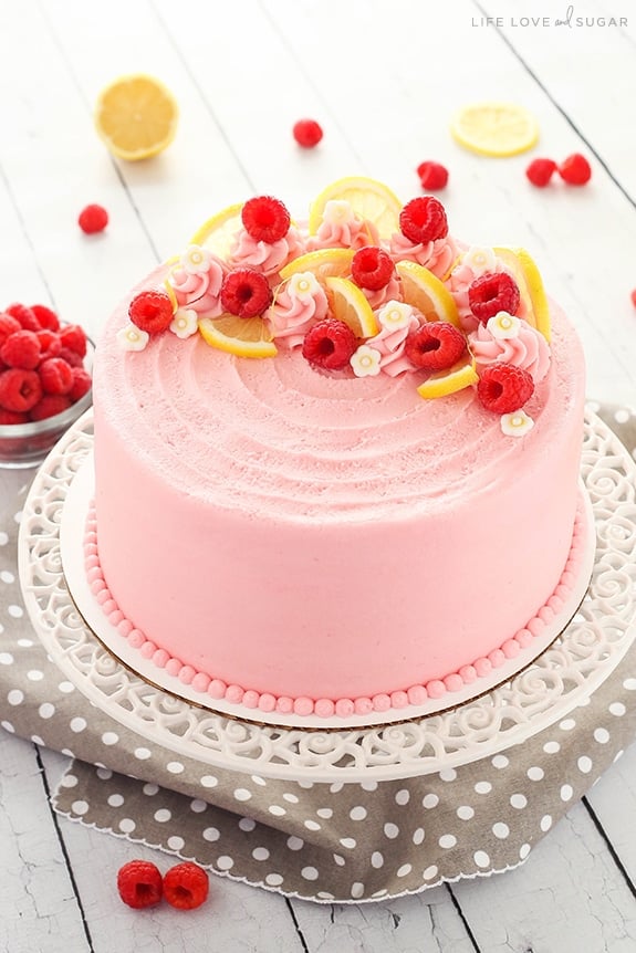 Lemon Raspberry Layer Cake