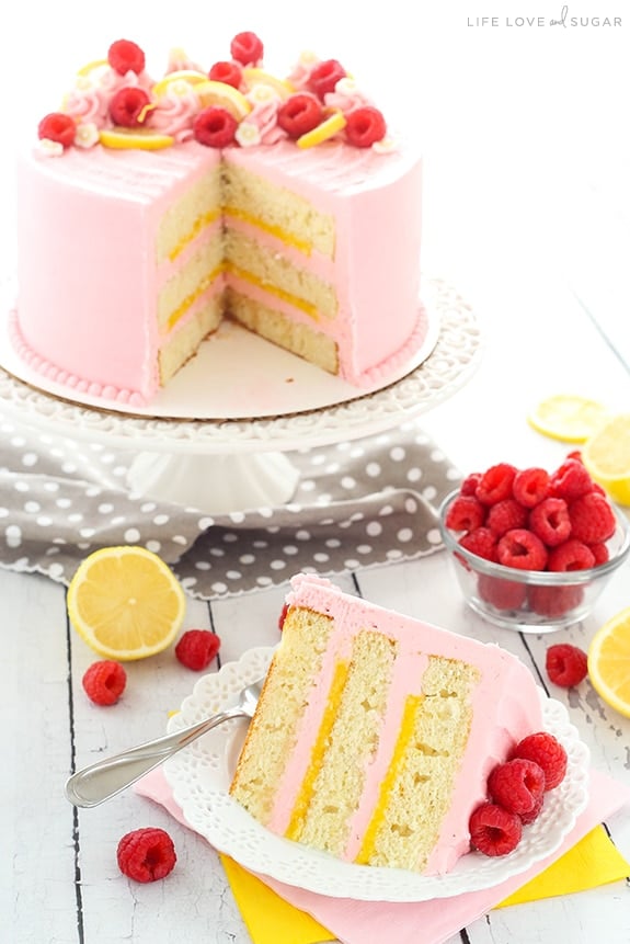 Lemon Raspberry Layer Cake - Life Love and Sugar Lemon Raspberry Layer Cake - Life Love and Sugar
