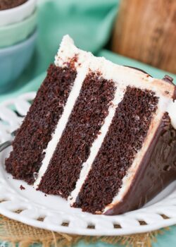 slice of Baileys Chocolate Layer Cake