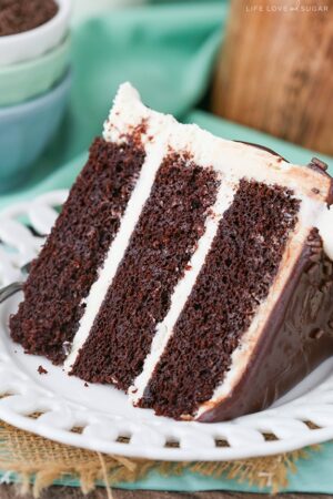slice of Baileys Chocolate Layer Cake