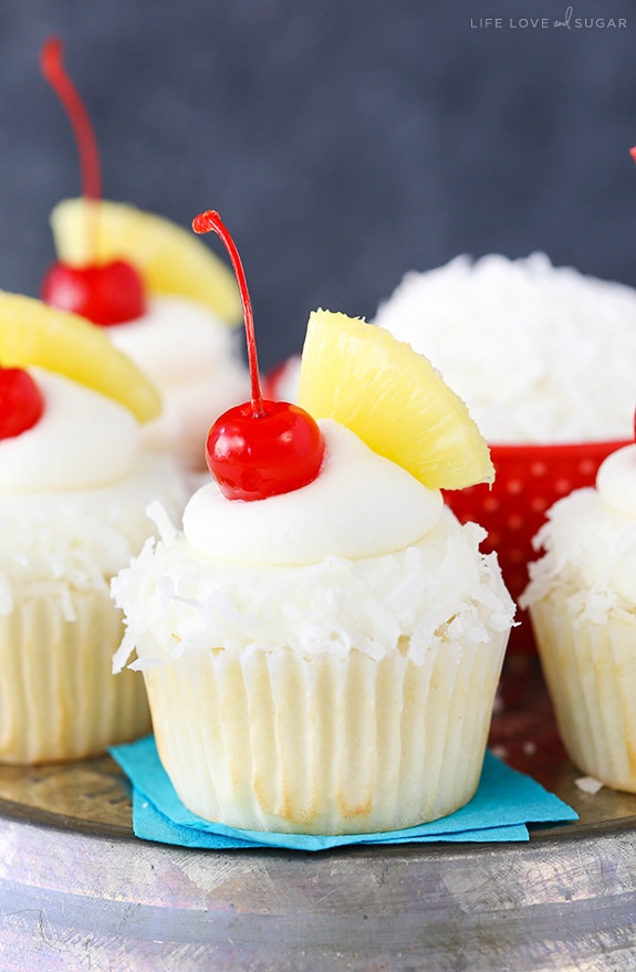 Best Pina Colada Cupcakes