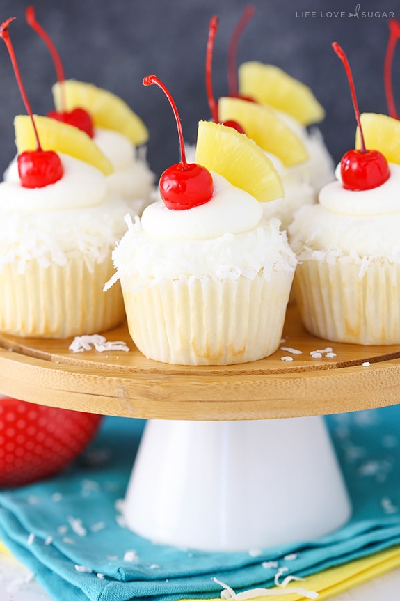 Fluffy Pina Colada Cupcakes recipe