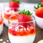 Image of Strawberry White Chocolate Mousse Cup in glass