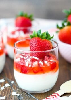 Image of Strawberry White Chocolate Mousse Cup in glass