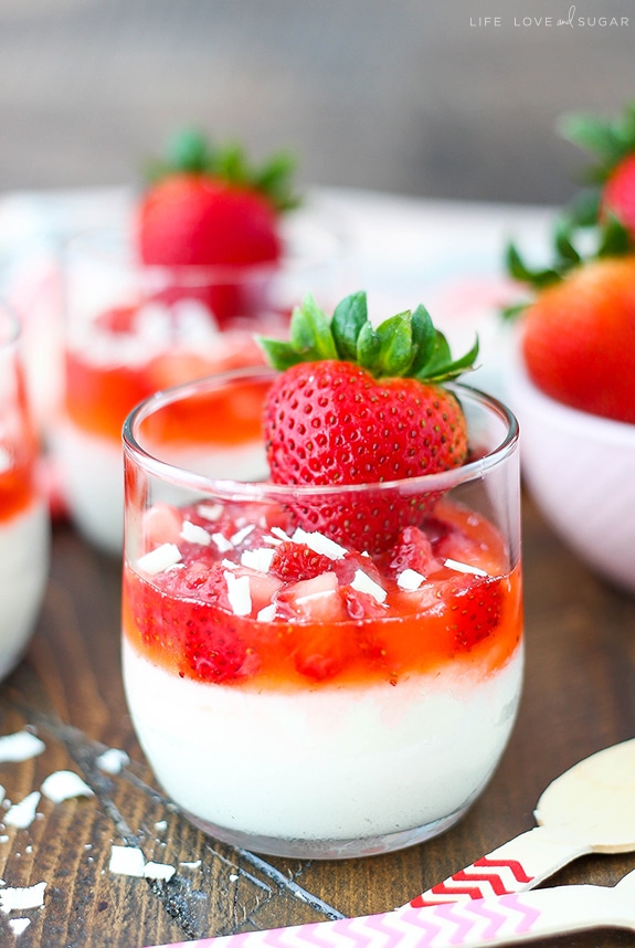 Strawberry White Chocolate Mousse Cups