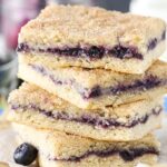 close up image of Blueberry Jam Cake Bars