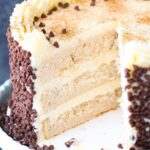 Picture of Cannoli Layer Cake with slice removed
