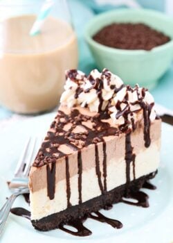 slice of Frozen Irish Cream Mousse Cake