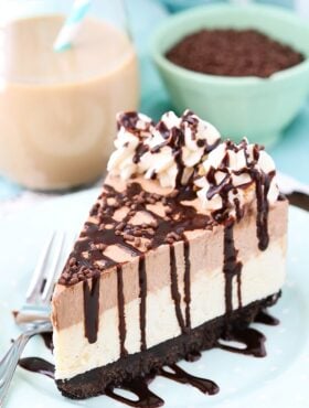 slice of Frozen Irish Cream Mousse Cake