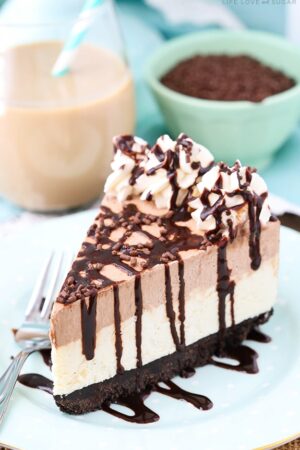 slice of Frozen Irish Cream Mousse Cake
