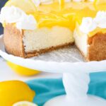 Lemon Cheesecake with slice removed