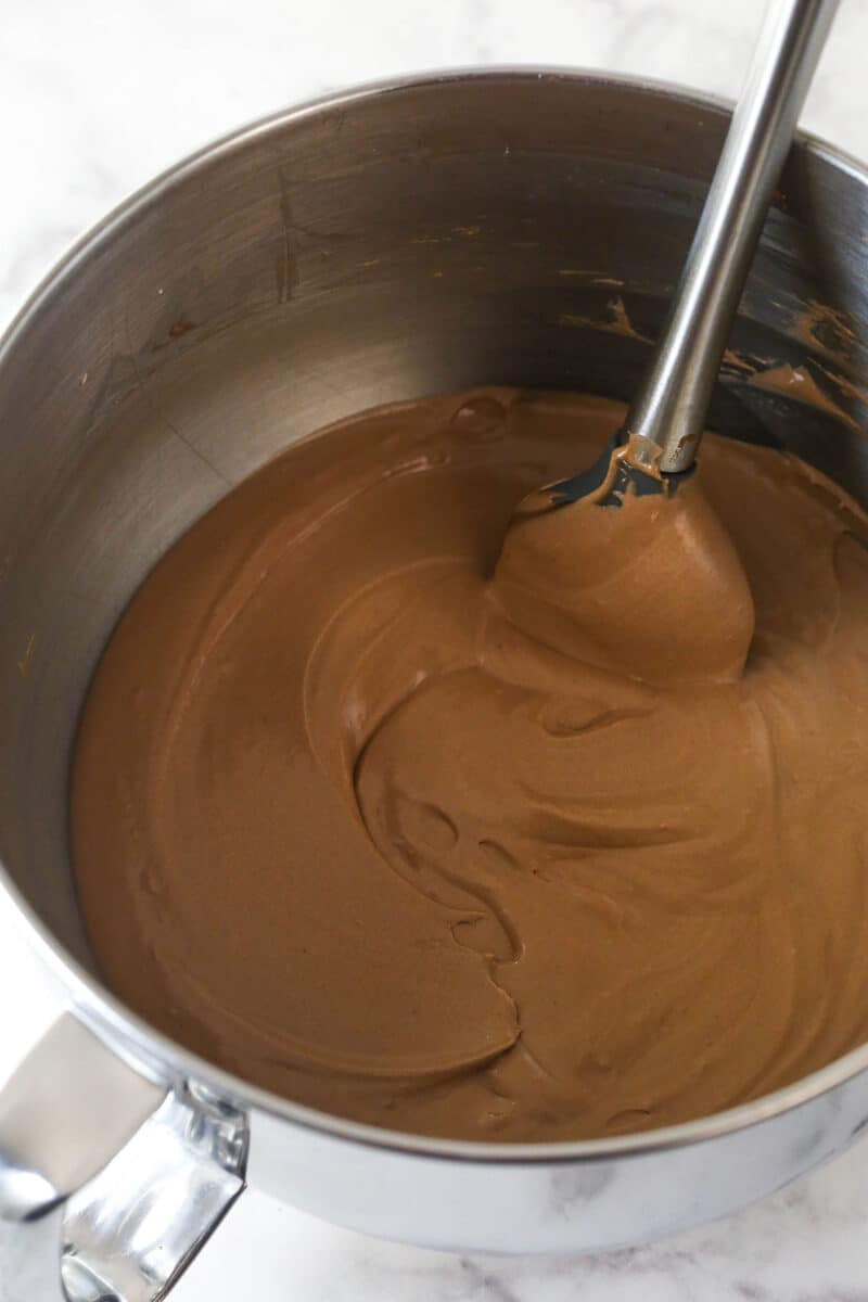 Chocolate mousse in a bowl