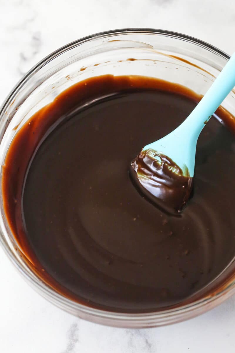 Chocolate fudge in a bowl