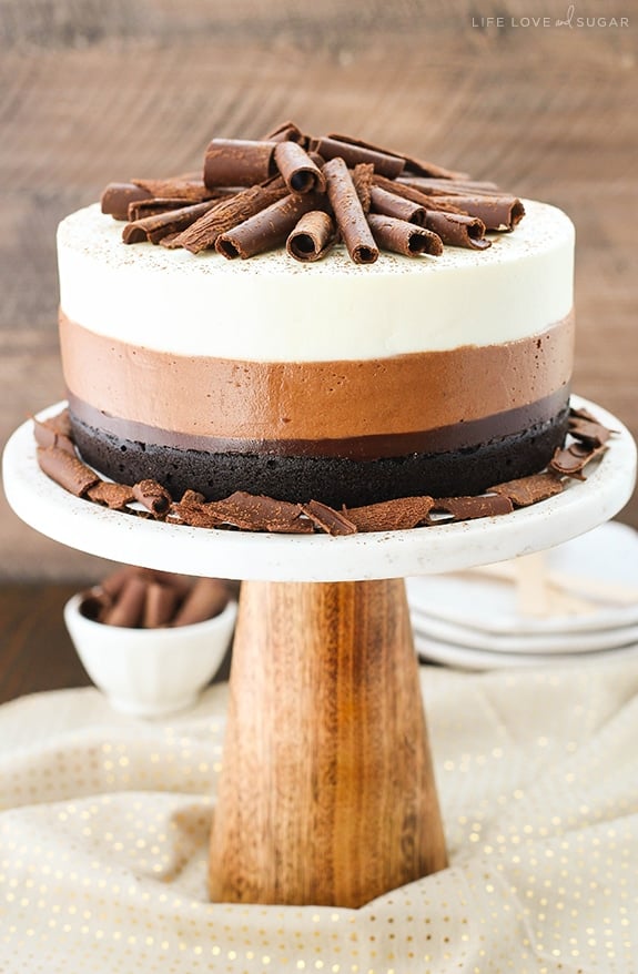 Triple Chocolate Mousse Cake