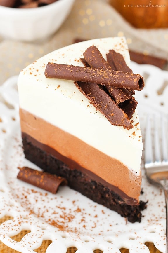 Best Triple Chocolate Mousse Cake