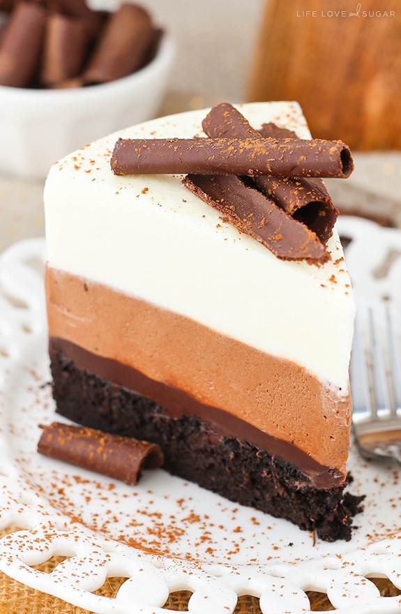 Triple Chocolate Mousse Cake recipe