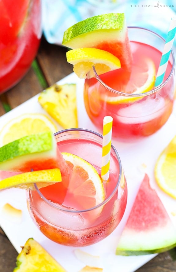 Tropical Watermelon Lemonade Cocktail recipe