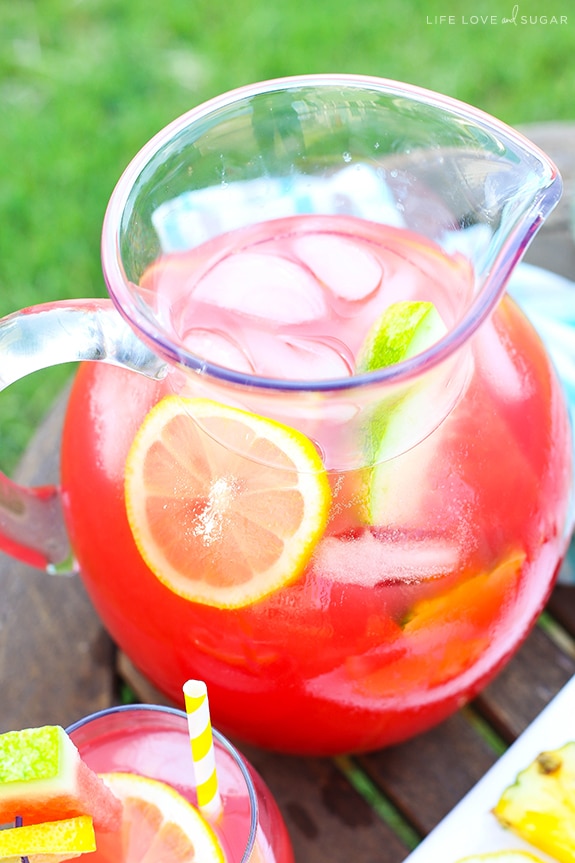 Best Tropical Watermelon Lemonade Cocktail