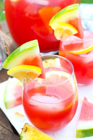 image of Tropical Watermelon Lemonade Cocktail