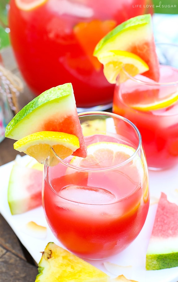 Tropical Watermelon Lemonade Cocktail