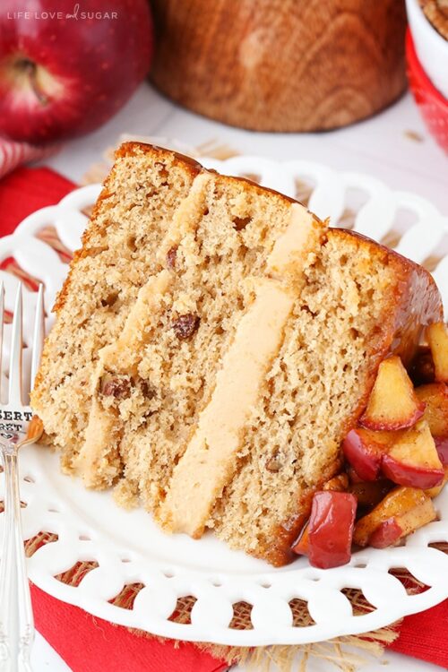 Caramel Apple Pecan Layer Cake Apple Caramel Cake Recipe