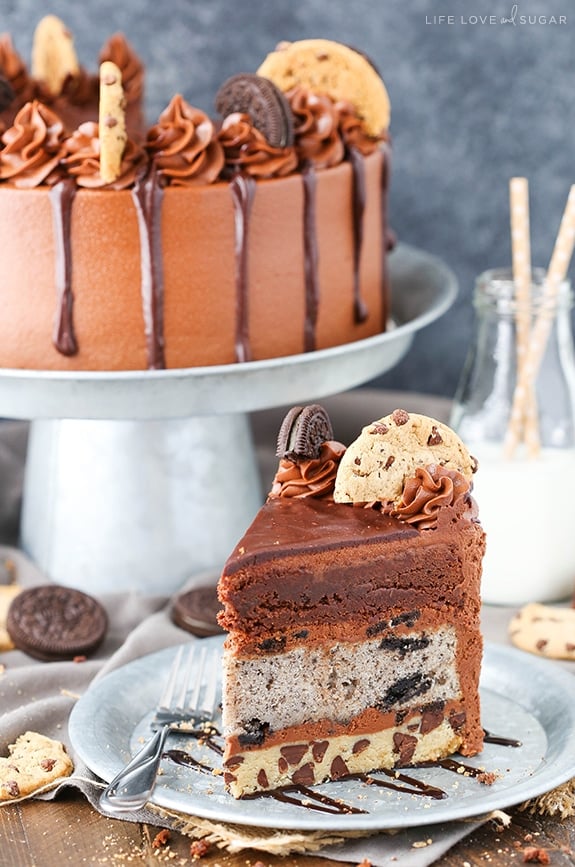 Homemade Oreo Brookie Layer Cake